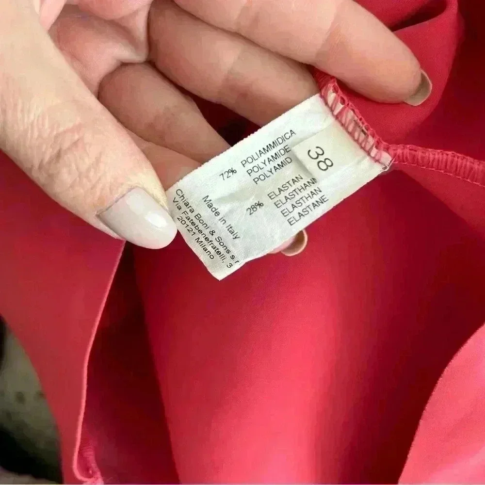 Chiara Boni la petite robe Dominik Laser-cut Peplum Dress In Peach size 38 us 2 - Picture 4 of 13